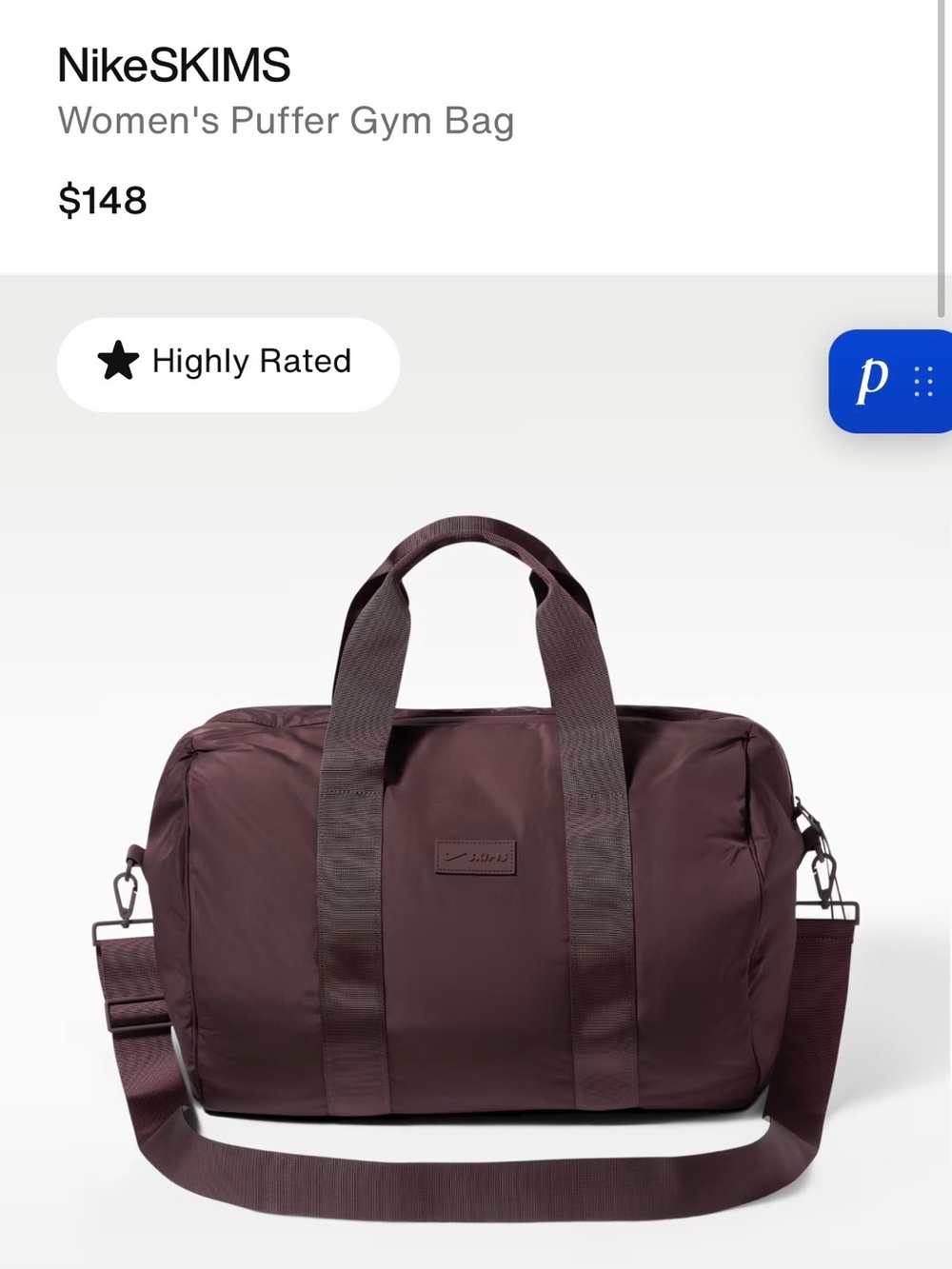 Nike Women’s Duffel Bag in Brown/Black